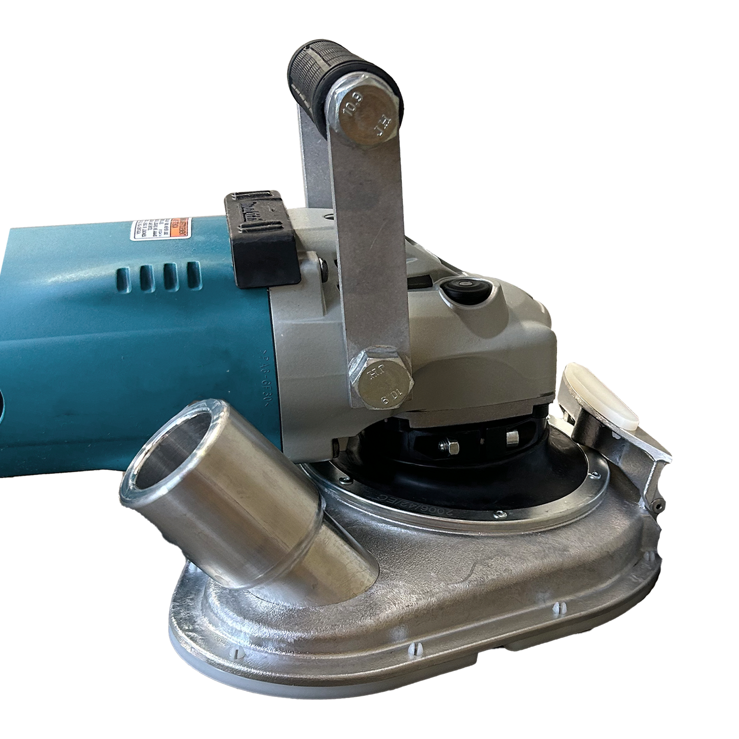 Aluminum Dust shroud for hand grinder